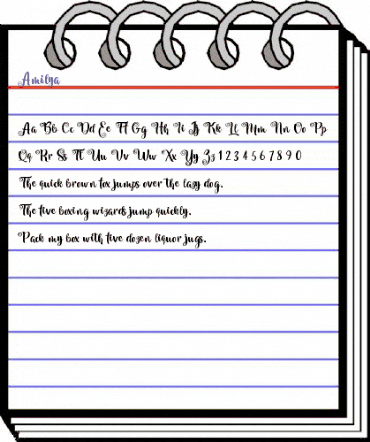 Amilya Regular animated font preview