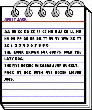 Amity Jack Regular animated font preview