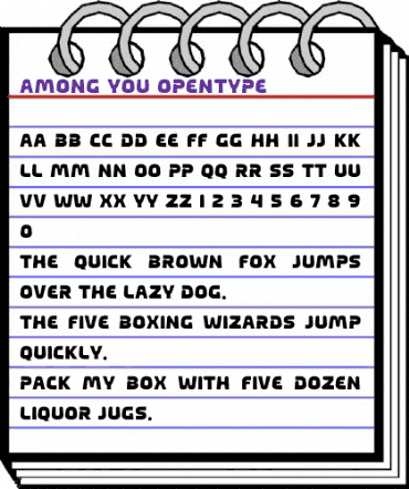 a Among You Regular animated font preview a Among You Regular animated font preview