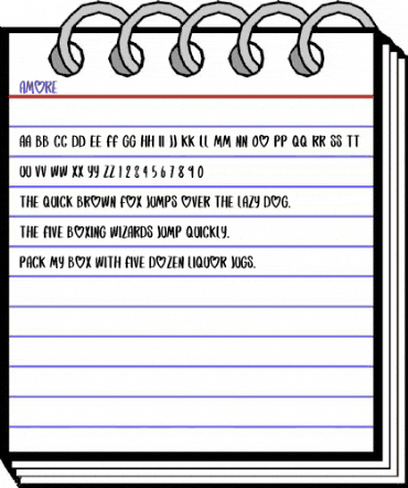 Amore Regular animated font preview