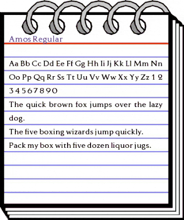 Amos Regular animated font preview