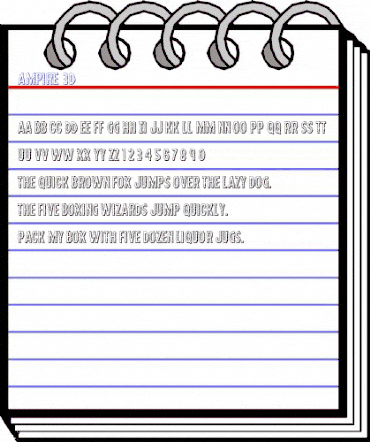 Ampire 3D Regular animated font preview