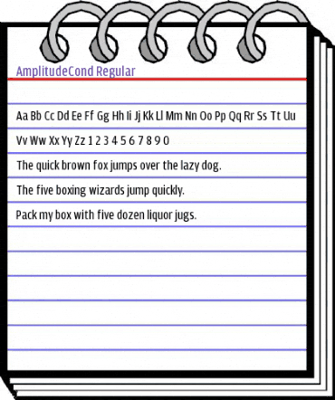 AmplitudeCond-Regular Regular animated font preview