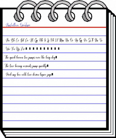 Amstallova Normal animated font preview