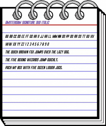 Amsterdam Signature Duo Italic Regular animated font preview Amsterdam Signature Duo Italic Regular animated font preview