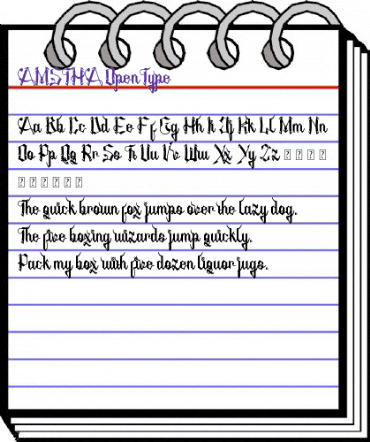 AMSTHA Regular animated font preview