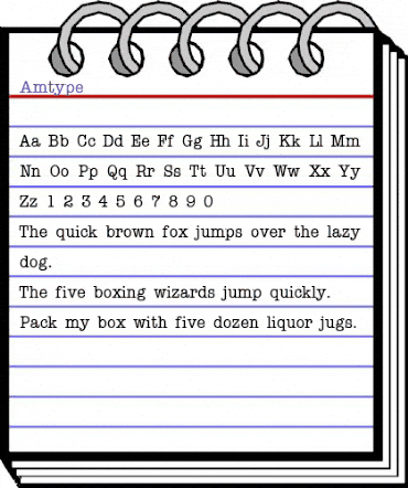 Amtype Regular animated font preview