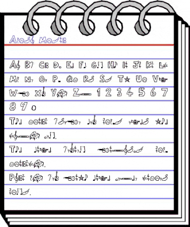 Amura Music Regular animated font preview