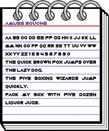 Amuse-Bouche Regular animated font preview