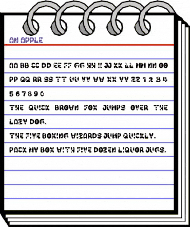 An Apple Regular animated font preview