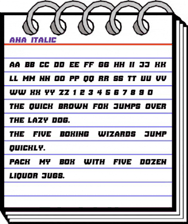 Ana Italic animated font preview