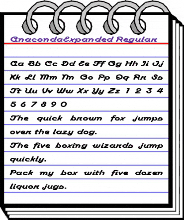 AnacondaExpanded Regular animated font preview AnacondaExpanded Regular animated font preview