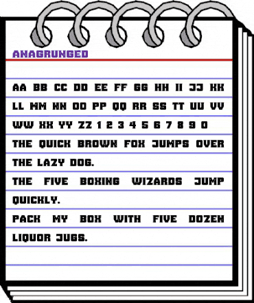 Ana Grunged Regular animated font preview