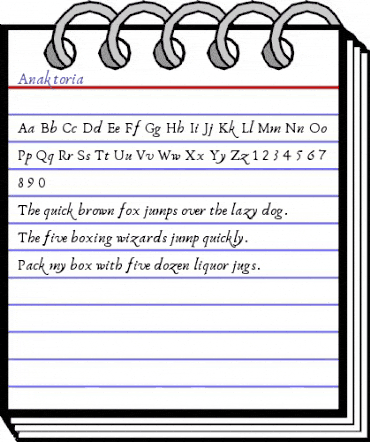 Anaktoria Regular animated font preview
