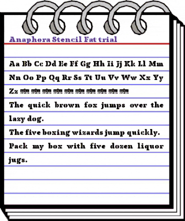 Anaphora Stencil Fat animated font preview