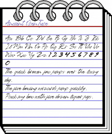 Ancient Regular animated font preview