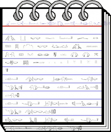 Ancient Egyptian Hieroglyphs Regular animated font preview