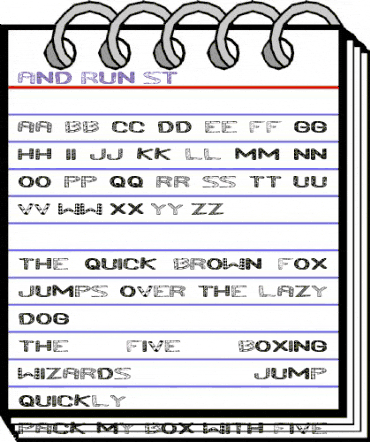 And Run St Regular animated font preview
