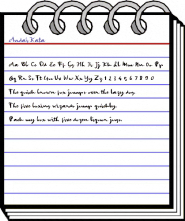 A Andai Kata Regular animated font preview A Andai Kata Regular animated font preview