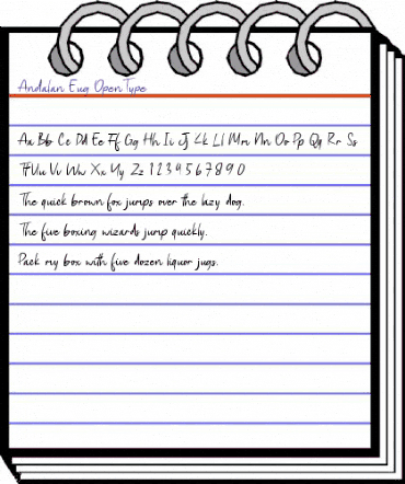 Andalan Eug Eug animated font preview