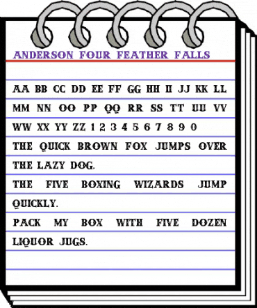 Anderson Four Feather Falls Regular animated font preview