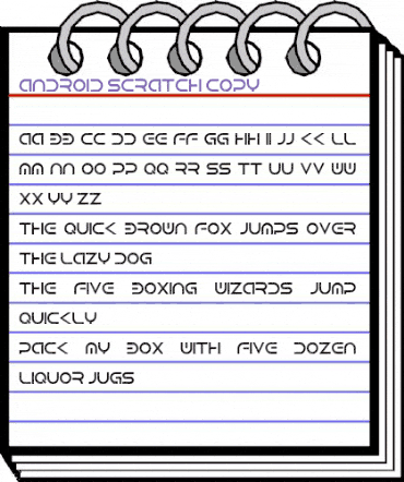 Android SC Regular animated font preview