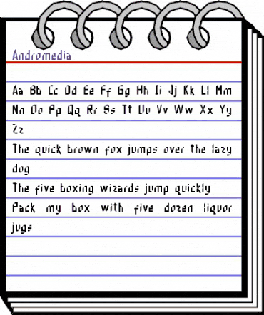 Andromedia Andromedia animated font preview