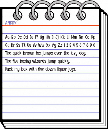 ANDRY Regular animated font preview