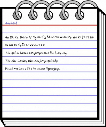 a Anekdot Regular animated font preview