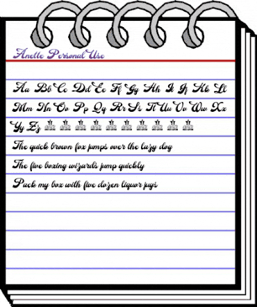 Anette Personal Use Regular animated font preview