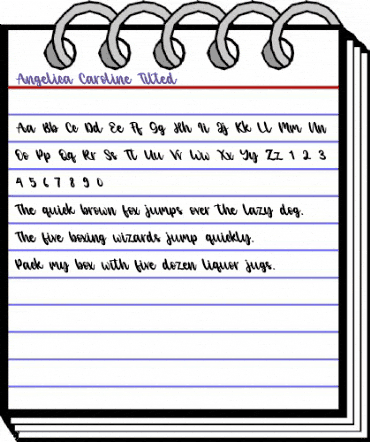 Angelica Caroline Tilted Regular animated font preview