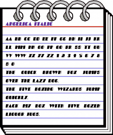 Angelica Italic animated font preview