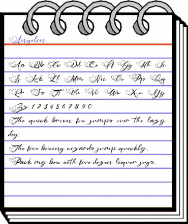 Angelin Regular animated font preview