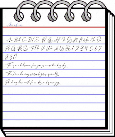 Angelinas Regular animated font preview