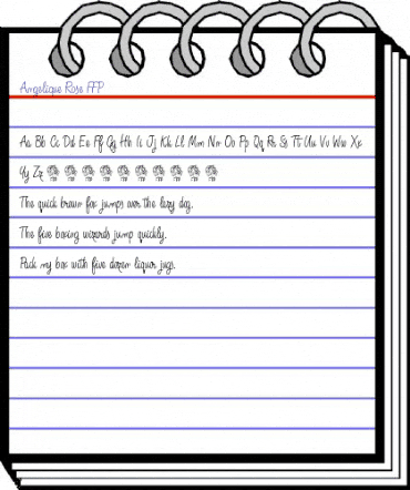 Angelique Rose FFP animated font preview