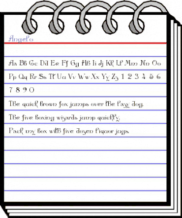 Angelo Regular animated font preview