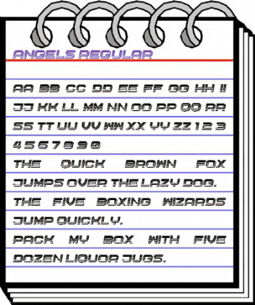 Angels Regular animated font preview