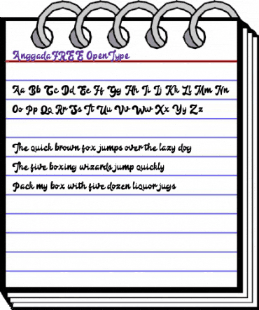 Anggada FREE Regular animated font preview