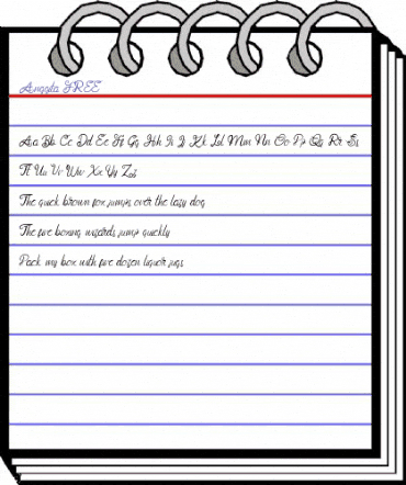 Anggita FREE Regular animated font preview Anggita FREE Regular animated font preview