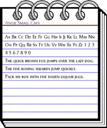 Angie Small Caps animated font preview