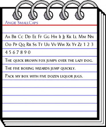 Angie SmallCaps Regular animated font preview