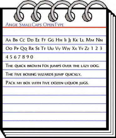 Angie SmallCaps animated font preview