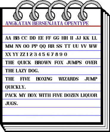 a Angkatan Bersenjata Regular animated font preview a Angkatan Bersenjata Regular animated font preview