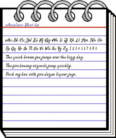 Anglena Regular animated font preview