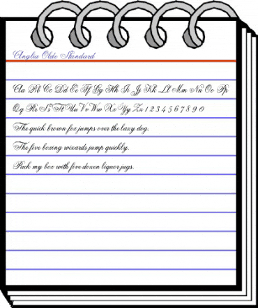 Anglia Olde Standard Regular animated font preview