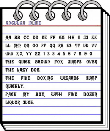 Angular Inline Regular animated font preview Angular Inline Regular animated font preview