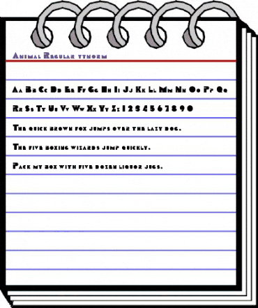 Animal Regular animated font preview