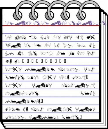 AnimalsAnimalsBirds Regular animated font preview