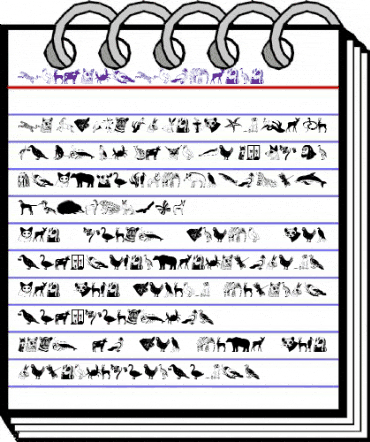 AnimalsAnywhere Regular animated font preview