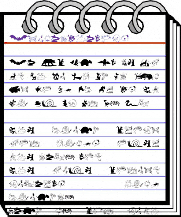 AnimalShadows Regular animated font preview